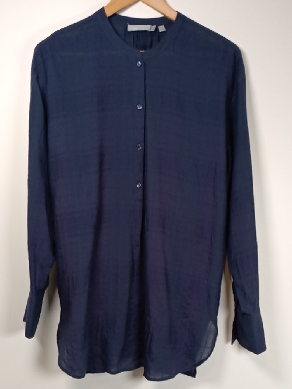 Vince. Women's mandatin Collar Popover Tunic Size Large